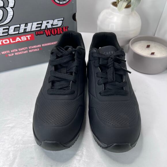 Skechers Uno SR Deloney Work Shoes Comp Toe Black 108101W Women 8.5 NWB main image 9